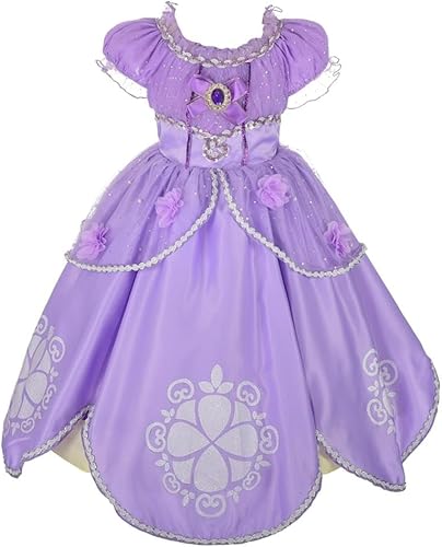 Dressy Daisy Disfraz de princesa para niñas disfraz de fiesta de disfraces de Pueple Halloween Navidad 62 talla 12M-10