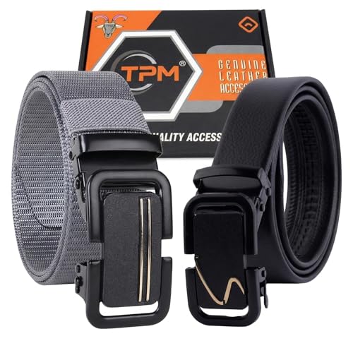 Image of TPM UrbanForce Combo Belt for Men - Pack of 2 Nylon Belts with Premium Metal Buckles | Adjustable, Durable & Stylish for Casual, Outdoor & Daily Wear | Gift Box