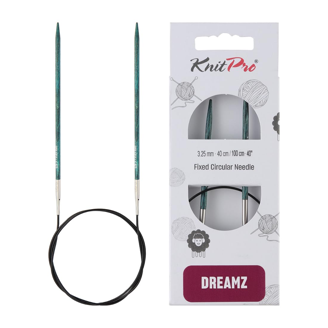 KnitPro Dreamz Fixed Circular Needles 40" (100cm) | Size 3.25mm