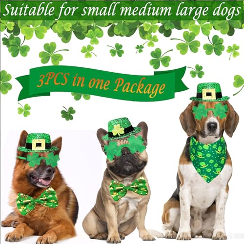Disfraz Día de San Patricio para Perro 3 Pzs Sombrero Irlandés miniatura 7