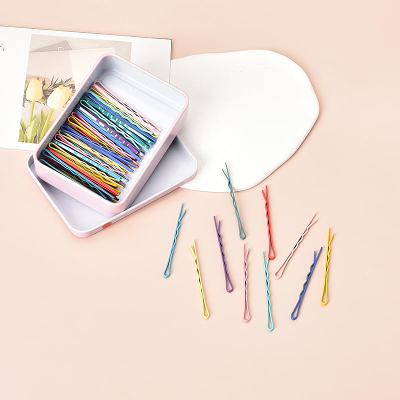 Miniatura 6 de 50 horquillas Bobby para mujer, cabello grueso y fino con pasador de dibujos animados, caja de almacenamiento, horquillas para el cabello para