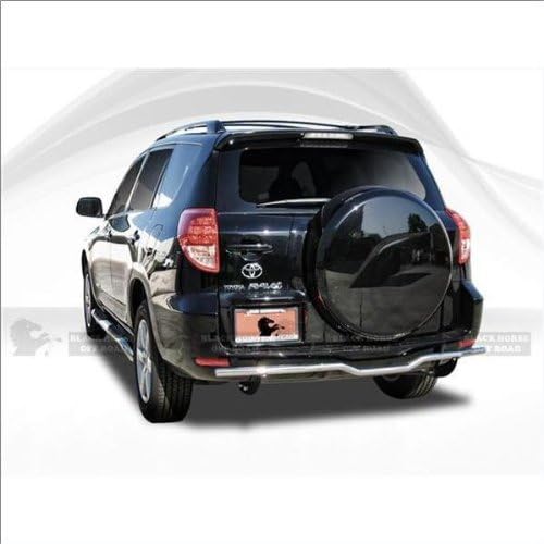 Black Horse Off Road Stainless Steel Rear Bumper Guard Compatible with 2006-2018 Toyota RAV4-8D093943SS