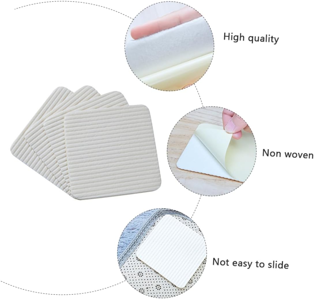 8pcs Washable Non- Carpet Fixation Stickers -Skid Rug Adhesives for Home Use Premium Non-Woven Cloth Easy to Install Versatile for Various Accessories