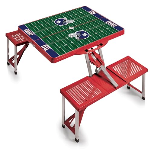 Image of PICNIC TIME NFL Picnic Table Portable Folding Table with Seats and Umbrella
