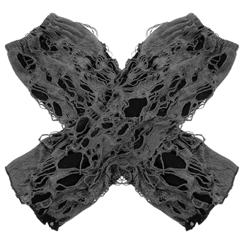 BCOATH Breathable Punk Ripped Goth Leg Warmers Dark Style Leg Sleeves Halloween Costume Goth Fashion