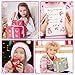 1000Pcs Pink Christmas Stickers Rolls Xmas Tree Santa Claus Nutcracker Snowman Self-Adhesive Decals Winter Wonderland Festive Holiday Party Favors DIY Crafts Gift Bottles Scrapbook Decor, 16 Designs