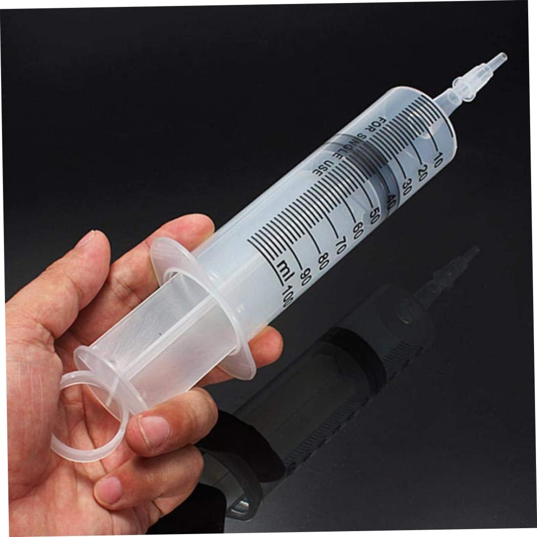 Jorzer 100ml Lightweight Plastic Syringe Kitchen Measuring Tool Multifunctional Portable Syringe with Cover for Scientific Labs Dispensing Animal Feeding Syringe & Needle Sets : Industrial & Scientific