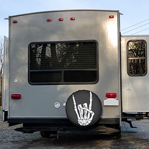 Image of Delerain Skeleton Hand Spare Tire Covers for RV Jeep Trailer SUV Truck and Many Vehicle, Wheel Covers Sun Protector Waterproof, (14 Inch for Diameter 23 inch-27 inch)