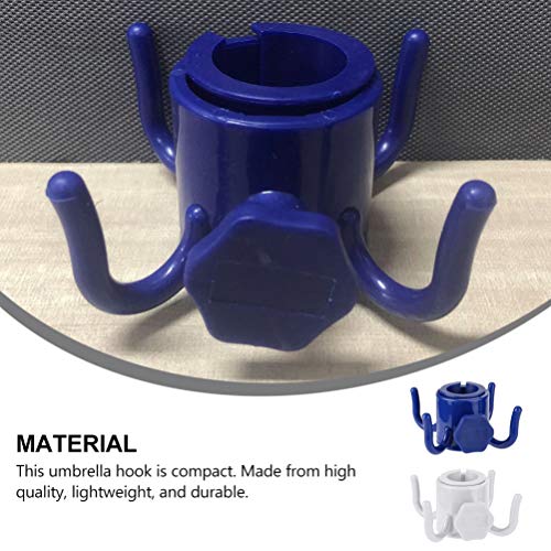 BESPORTBLE 2Pcs 4- Pontas de Plástico Guarda- Chuva de Praia Guarda- Chuva Pendurado Gancho Cabide p