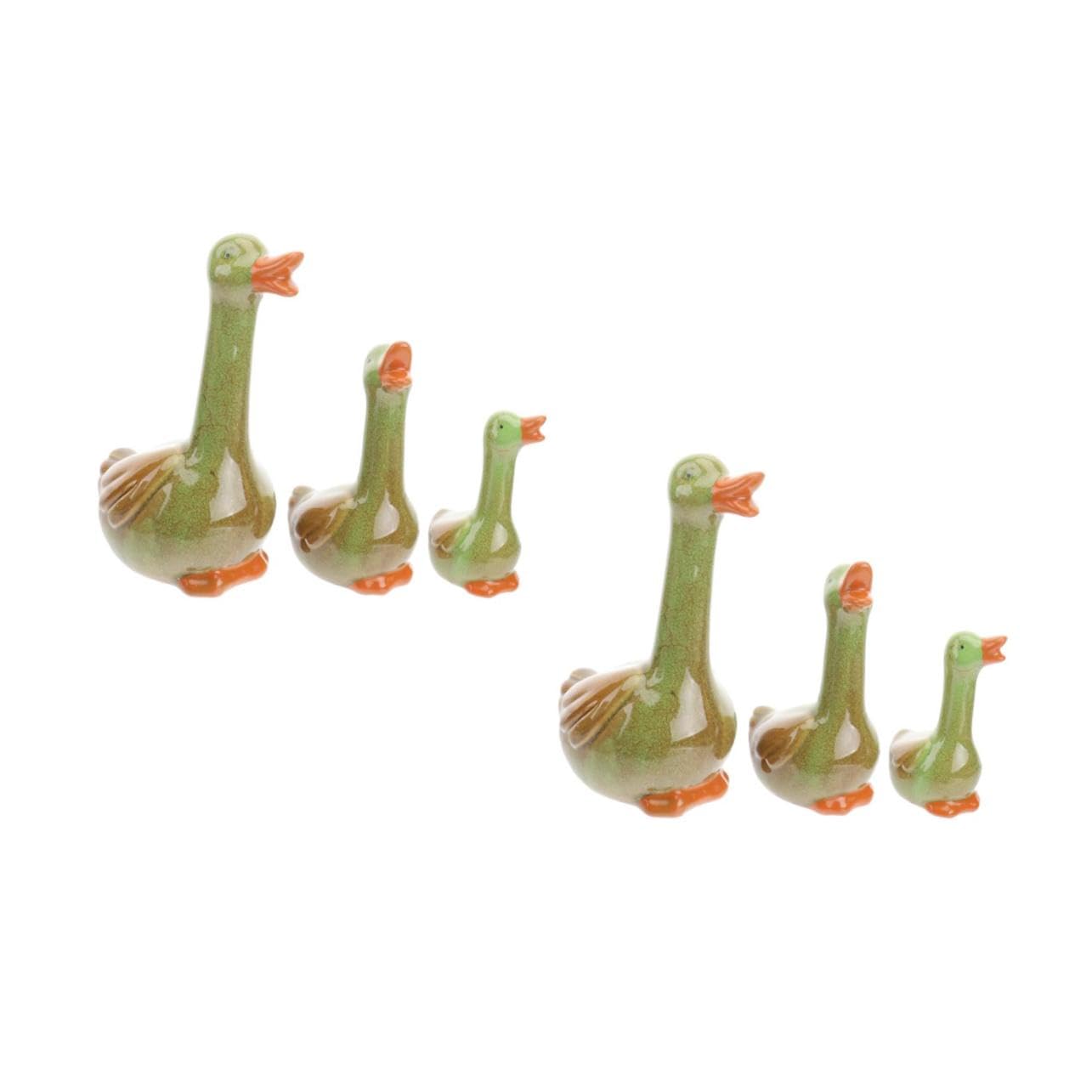 Ornements de canard en porcelaine verte pour animer vos parterres de fleurs et terrasses