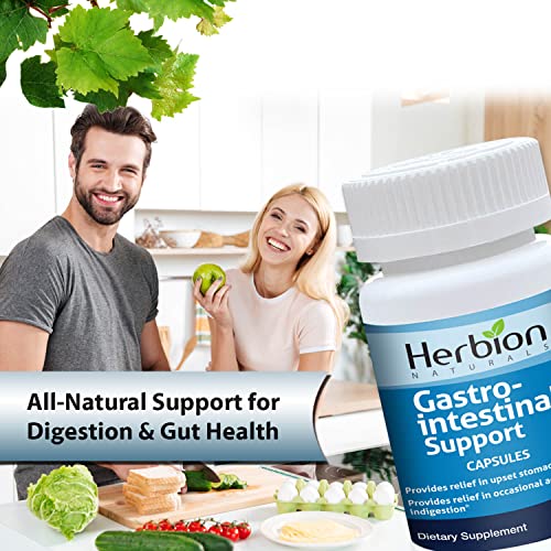 Herbion Naturals Gastro-intestinal Support Herbal Blend for Upset Stomach Relief, Gastrointestinal Health and Function, Occasional Acid Indigestion, Healthy Intestinal Flora, 60 Vegicaps - Image 7