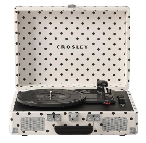Image of Crosley CR8005F-WPK Cruiser Plus Record Player, White Polka Dot