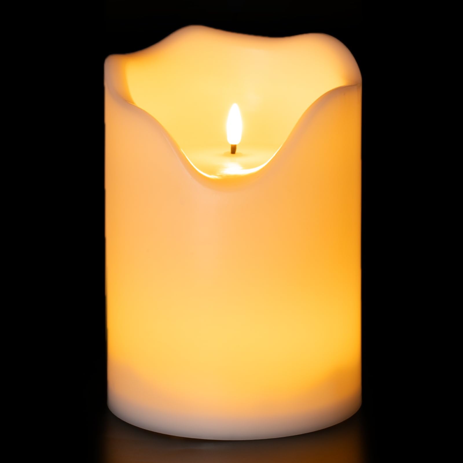 Homemory 6.3"x8" Extra Large Outdoor Waterproof Candle with Auto 6H Timer