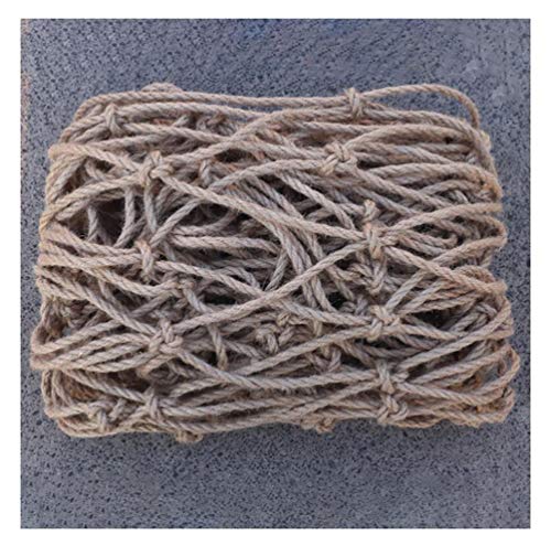Filet de corde de chanvre 10mm maille 12cm robuste et durable