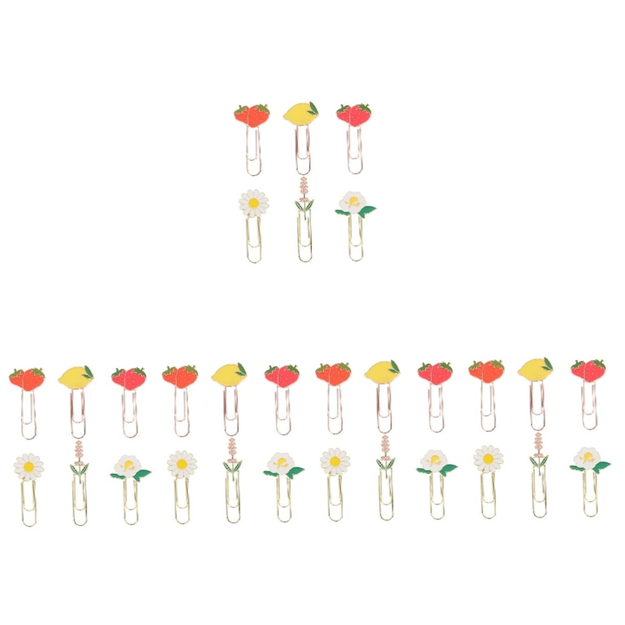 ARTIBETTER 5 Set Segnalibro Di Clip Di Carta Da Frutto Graffetta Per Fogli Clip Di Carta Decorativa Ufficio Adornare Graffette Metalliche Decorative Piccole Graffette Decorative 6 Pezzi*5