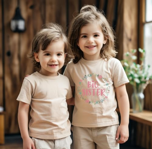 Image of Big Sister Shirt for Toddler Baby Girl Outfits Big Sis Announcement T-Shirt Gifts