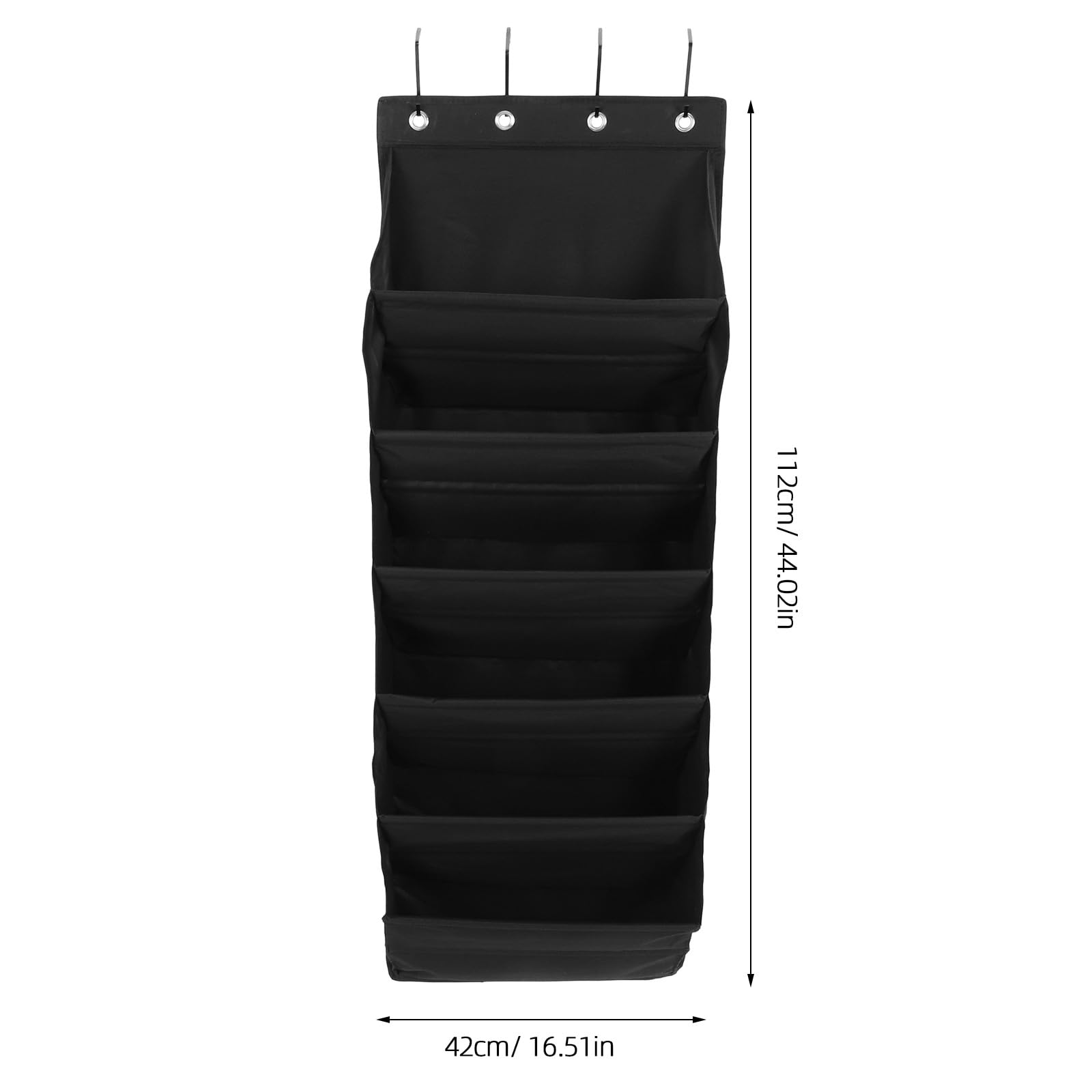 GARVALON Mehrlagiger Tür Organizer Tasche aus Supatex Stoff mit Multi Taschen und Platzsparendem Design für Büro und Badezimmer Schwarz