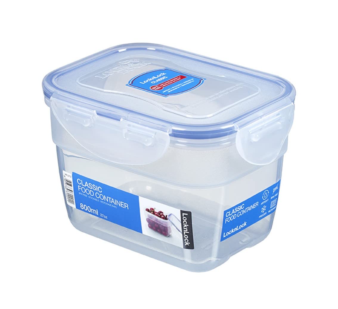 Lock & Lock zestaw pojemników na żywność 24-częściowy zestaw takich samych pokrywek (8 x 550 ml, 8 x 800 ml, 8 x 1 l), możliwość układania w stos, puste pudełko do przechowywania i wielofunkcyjne SeleXions szpatułki do drewna oliwkowego