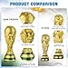 UOJ 2022 World Cup Trophy Replica, Resin Football Soccer Collectibles, Sports Fan Trophy, Gold Sports Award Decorations for Bedroom Office Desktop(8.2 Inch)