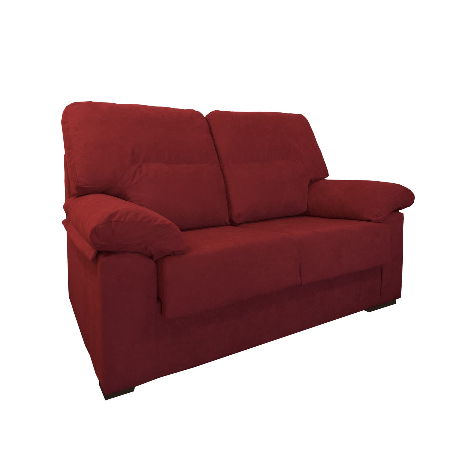 MUEBLIX.​COM | Sofa Marcos, 2 Plazas, Diseño para Salón Moderno, Confortable, Armazón de Pino Gallego, Asientos de Goma Espuma, Rojo
