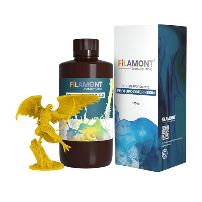 Filamont Standard Pro Resin 2.0 3D Printer Resin LCD DLP SLA 405nm Printer UV-Curing Photopolymer Rapid High Precision Low Odor Standard Resin (Yellow)-picture-28