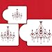 Designer Stencils Chandelier Stencil Set Cake and Cookie Stencils, Beige/Semi-Transparent, 2.5