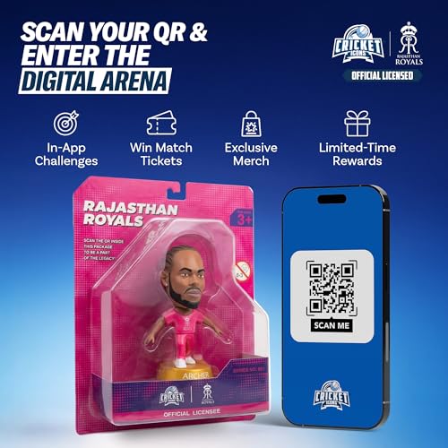 Image of Action Figure, IPL Edition 360 Rotatable Head, Cricket Player for Fans & Collectors (3 Inch Jofra Archer)