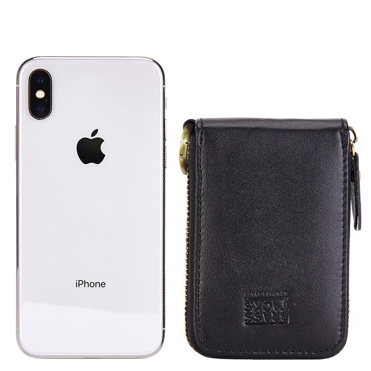 Image of Vintage Full Top Grain Leather Wallet RFID Blocking Multi Card Case with Zipper Pocket Card Holder for Men Women Gift Box (Black|Ring)