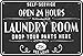 none_branded Laundry Room Drop Your Pants Here Cartel de Chapa Metal Advertencia Placa de Chapa de Hierro Retro Cartel Vintage para Dormitorio Pared Familiar Aluminio Arte Decoración