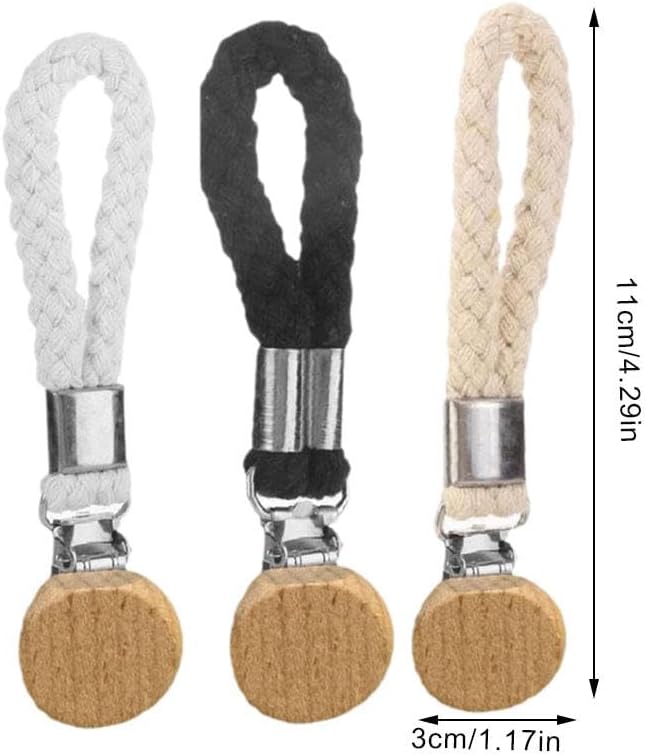 Hanging Tea Towels Clip,owel Clips with Ropes Kitchen Towels Clips,Multifunctional Bathroom Hook with Rope,for Home Kitchen Bathroom Cupboards Cloth Hanger Holder Brackets-Braided Cotton Loop