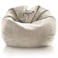 Aiire Moderne zitzak voor de woonkamer, met vulling, voor decoratie van jeugd- of tienerkamers, XXL-design voor kinderen of Bean Bag Gamer, paars