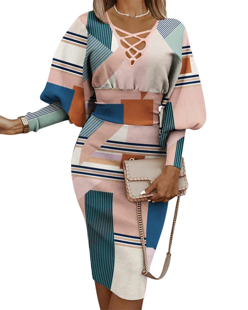 ORANDESIGNE Damen Business Kleid - Elegantes Bleistiftkleid Knielang