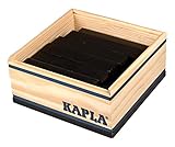 pädagogisches Bildungsmittel Kapla 9000157 Holzplättchen 40-teilig in Box, schwarz