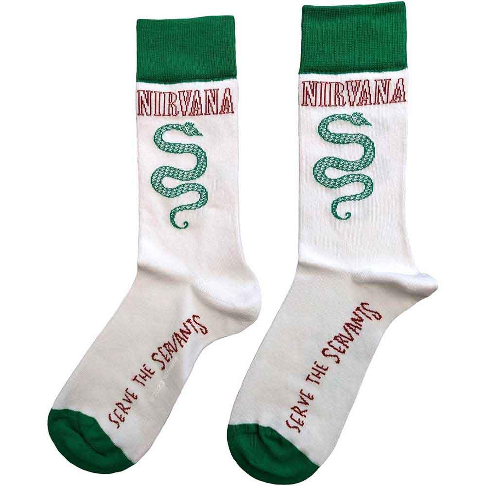 Nirvana Ankle Socks Serve The Servants Official Mens White (UK SIZE 7-11) One Size