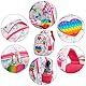 HTgroce Pop it Rucksack für Mädchen Pop Fidget Einhorn Tasche mit Lunchpaket Vorschule Kindergarten, Rucksack Schule Büchertaschen für Kinder.