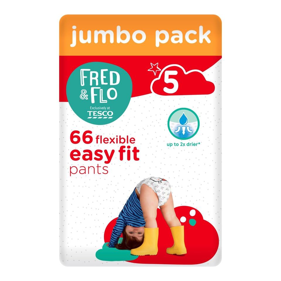Fred & Flo Size 5 Nappy Pants Jumbo 66 Pack