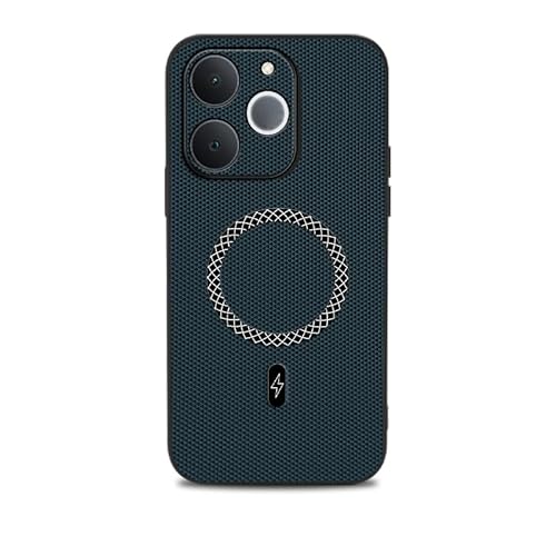 Pzwoxukhov Compatible with Realme Note 70 4G / Note 70T / Narzo 80 Lite 4G / C71 (India) Case,Compatible with MagSafe,3D Textured PU Leather Magnetic Phone Case Blue