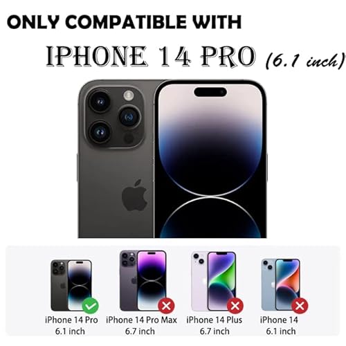 Annymall For Iphone 14 Pro Clear Case With 2 Screen Protector,Heavy Duty Shockproof Drop Protection Phone Cover Rugged Durable Full Body Bumper Hard Case For Apple Iphone 14 Pro 6.1"(Black/Clear) #TOP5
