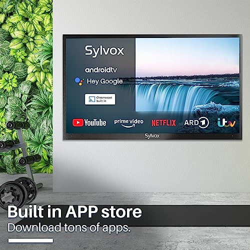 SYLVOX 55 Zoll Outdoor TV 1000Nits IP55 Wasserdicht,Smart Android TV 4K UHD. HDR 10 Dolby Audio Fernsehen, Sprachsuche,DTV&ATV,DVB-T/C/T2/S/S2,HBBTV Google Assistant Built-in Teilweise Sonne Deck PRO – Bild 5