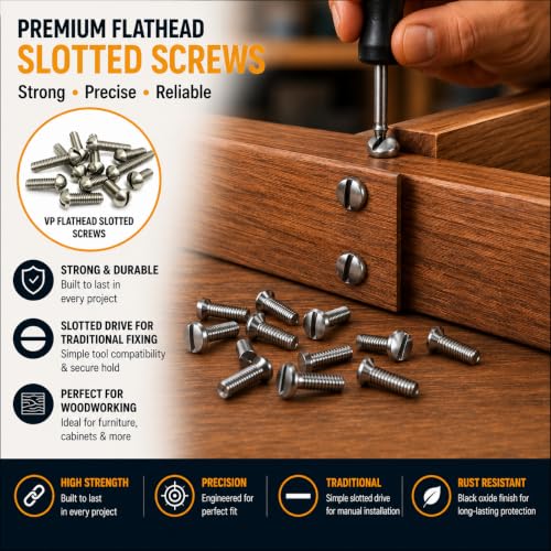 Image of By inchVP INDUSTRIES inch (Pcs-25) 3 /16 inchx 3 /4 inch inch Pan Slotted Round Head Screw Stainless Steel | Pan Head Screws,Fully Thread,Machine Thread