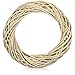 Produktbild com-four® Deko-Kranz aus Rattan, runder Vintage-Rattankranz zum Dekorieren, Wohnaccessoire für Wand und Boden, schön als Weihnachts- oder Osterkranz (1 Stück - Dekokranz Ø35cm Natur)