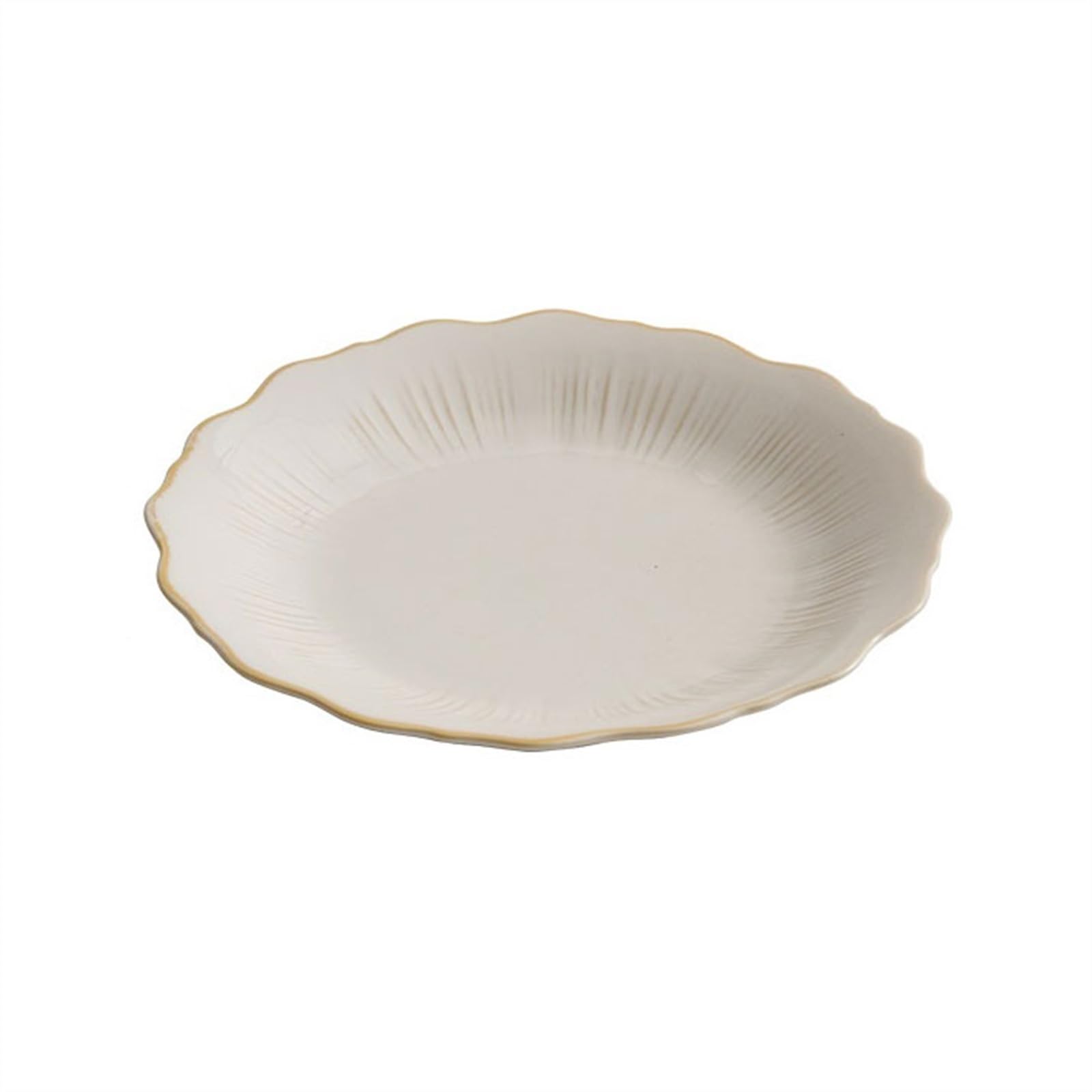 zastawa stołowa Vintage nieregularny kształt kwiatu płaski talerz płytki talerz gospodarstwa domowego Premium Feeling kreatywny talerz ceramiczny talerz sałatkowy zestaw zastawy stołowej(11 inch)