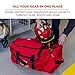 Ergodyne Arsenal 5005W Large Nylon Rolling Firefighter Rescue Turnout Fire Gear Bag with Shoulder Strap and Helmet Pocket