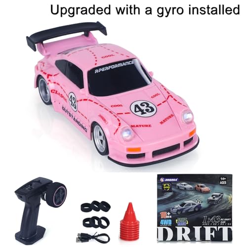 Image of 1 /43 Gyro 2.4G Radio Control Drift Car Racing Vehicles High Speed 15KM /H 4WD Mini Car Battery Lights RTR Hobby Grade Model for Birthday for Ages 14+