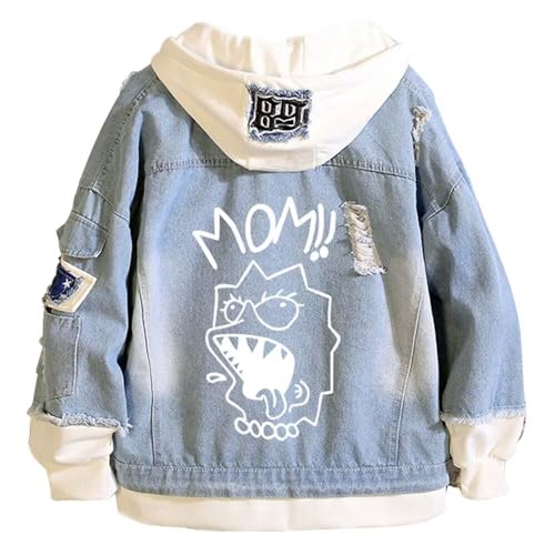 Image of KPOP Rapper Denim Jacket Jeans Love Printed Fashion Sport Hip Hop Hoodie