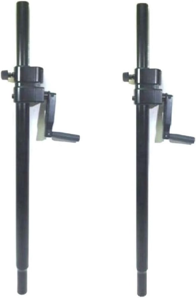 One (1) Pair LASE 101 Speaker Sub Pole Mount Crank System with folding hand crank.