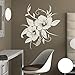 Produktbild A690 Wandtattoo "Hibiskusblüte" 70cm x 58cm weiss (erhältlich in 40 Farben und 4 Größen)