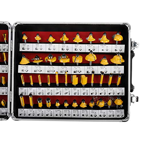 Btshub Router Bit Set 1/4 Inch Shank 100Pcs Tungsten Carbide Tips For Diy Woodworking Cutter Kit #TOP5