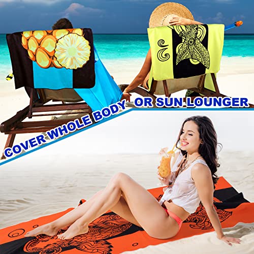 Redbaker 16 Packs Microfiber Beach Towel Oversized Beach Towel For Adults Quick Dry Beach Towels Absorbent Travel Swimming Towel (Seahorse, 72 X 36 Inches) #TOP5