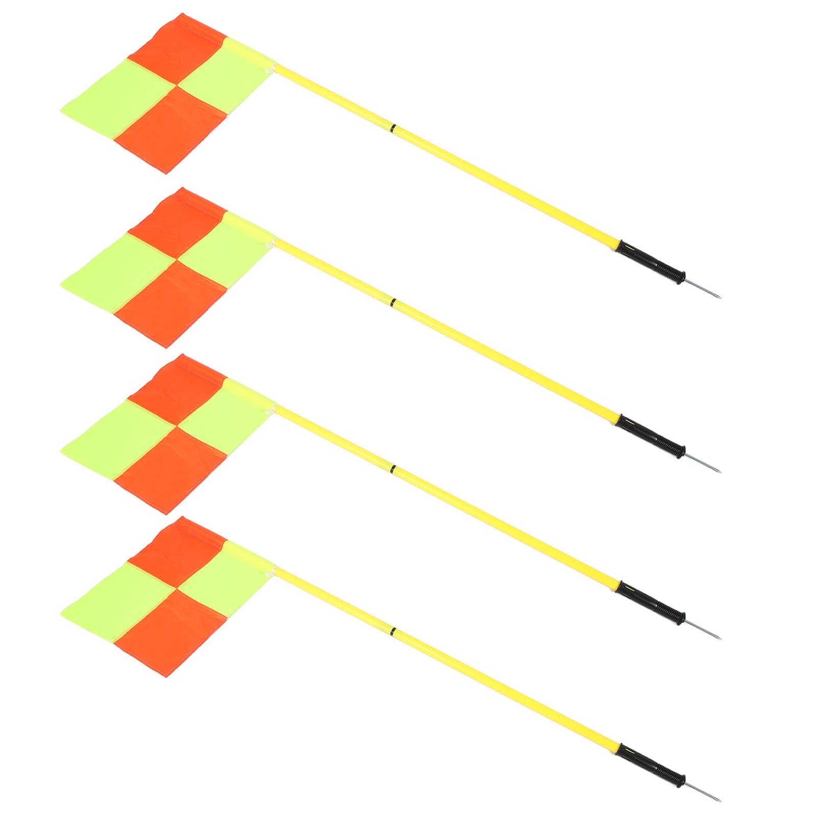 Football Corner Flags Set 1,5 m Poles 4 Square Flags Outdoor Training